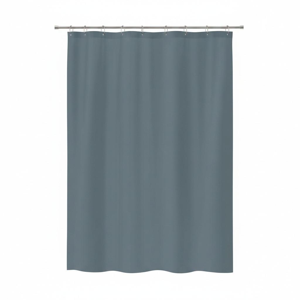 Duschvorhang in Dunkelblau 180x200 cm - Dunkelblau, Basics, Textil (180/200cm) - Spirella