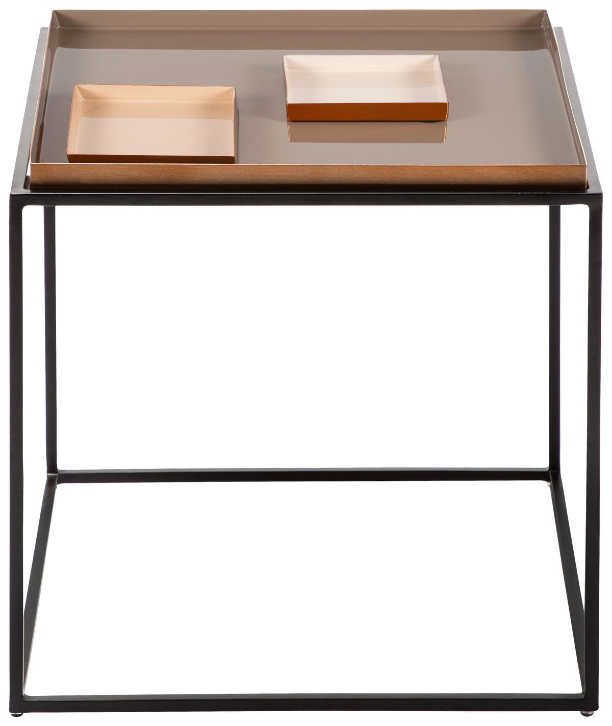 Beistelltisch Famosa 560 Beige/Creme/Mokka B: 40 cm - Beige/Creme, Design, Metall (40/40/40cm) - Kayoom