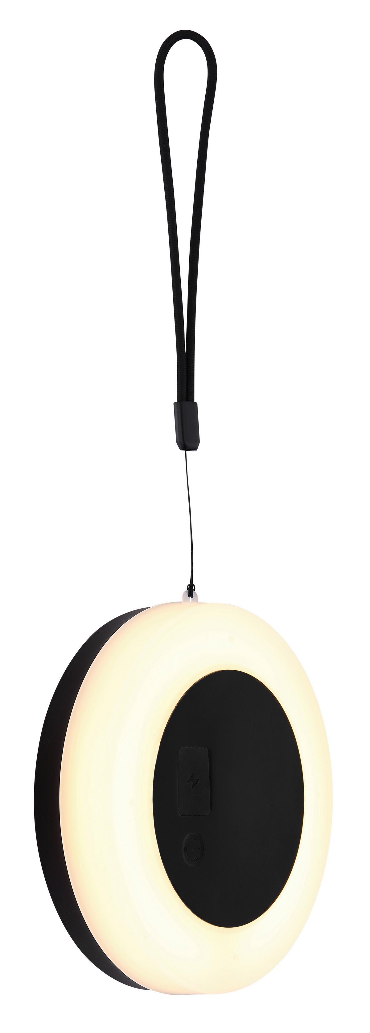 Solarleuchte Touchdimmer - Schwarz/Weiß, Design, Kunststoff/Textil (12,5/2,75cm) - Globo