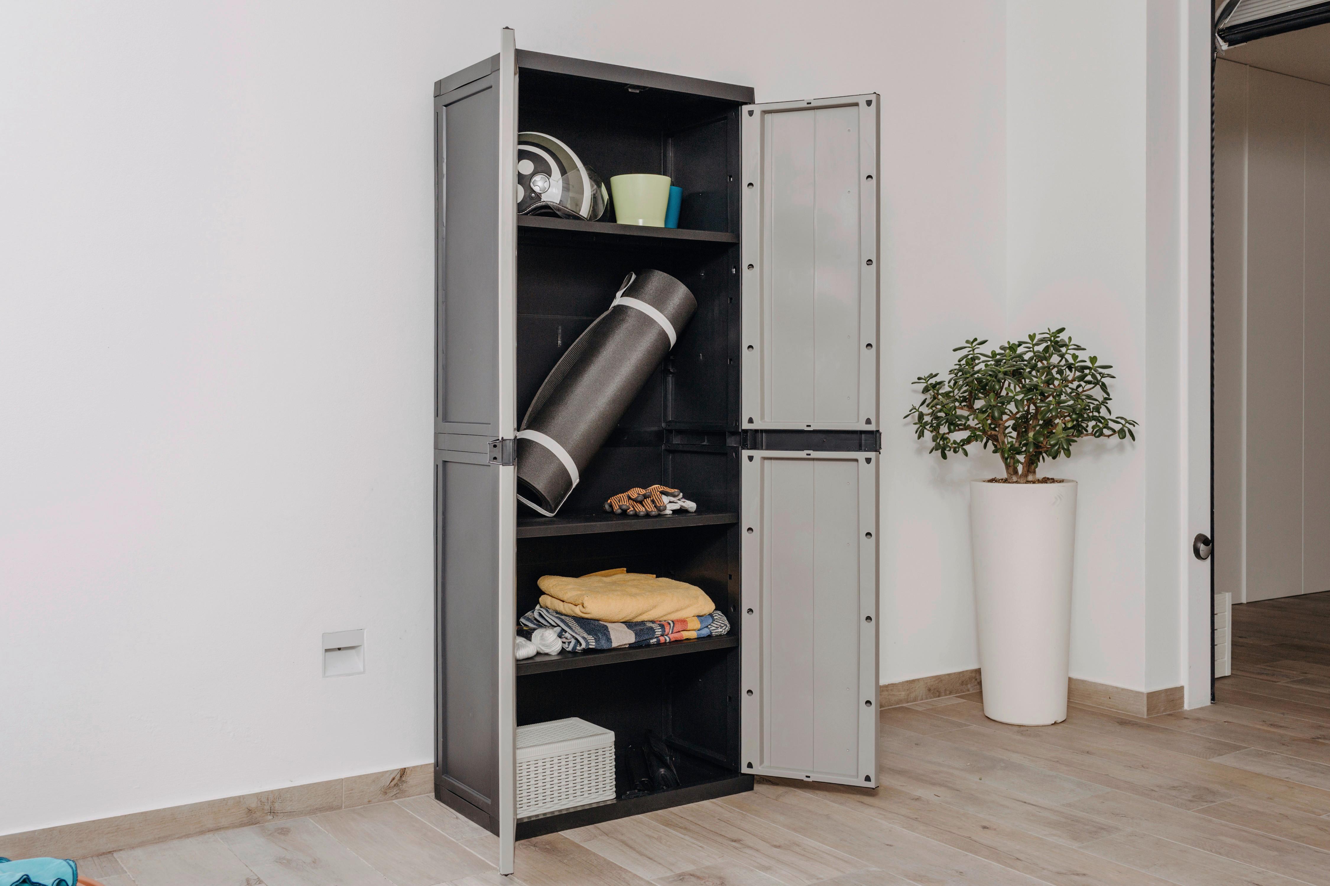 Toomax Werkzeugschrank Bios Midi 65x165x37 Cm Kunststoff - Schwarz/Grau, Basics, Kunststoff (65/165/37cm)