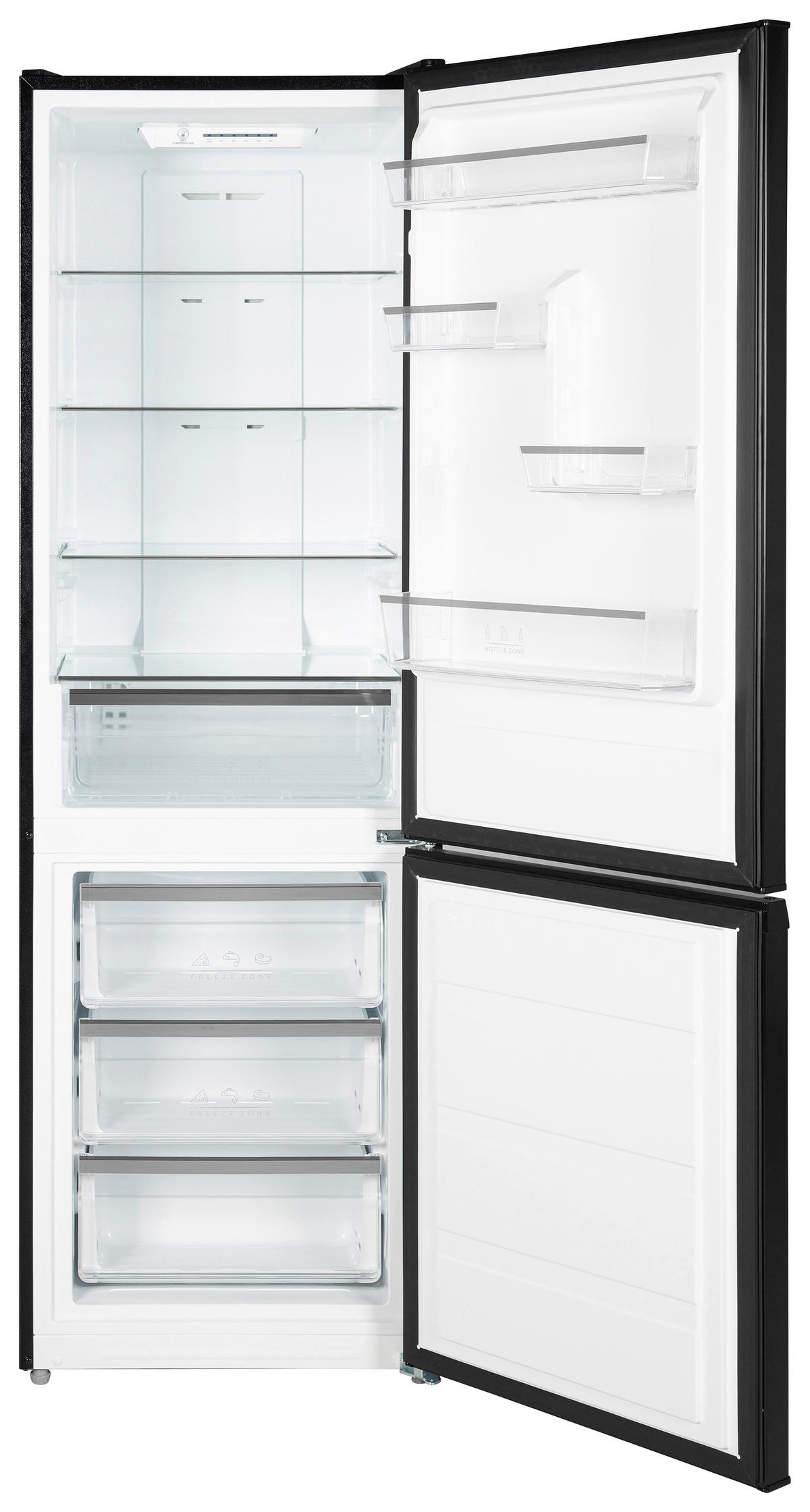 Kühl-gefrier-kombination Skmbmf60nfd - Schwarz, Basics, Glas/Kunststoff (63/188/59,5cm) - Mican