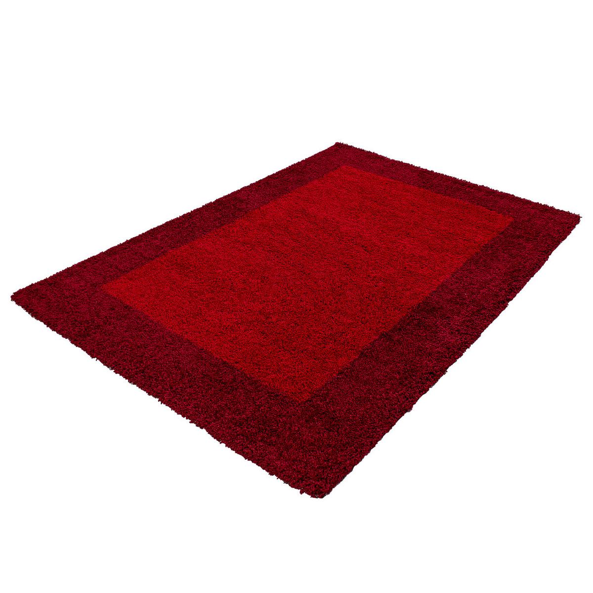 Hochflor Teppich Rot Life 80x150 cm - Rot, KONVENTIONELL, Textil (80/150cm) - Novel