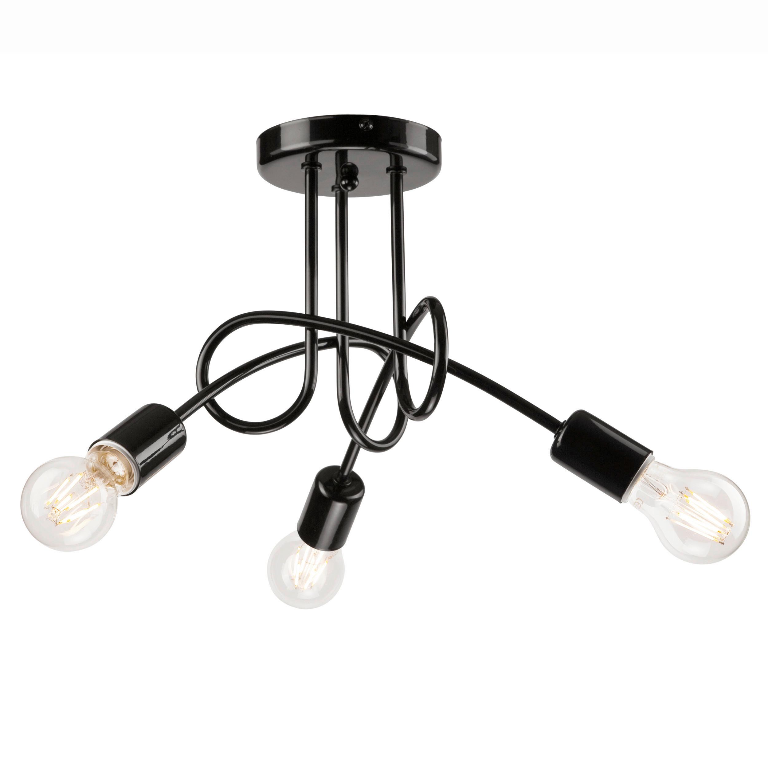 Deckenleuchte 31606 Camilla - Schwarz Hochglanz, Basics, Metall (30/36cm)