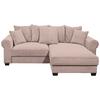 Ecksofa Maureen Rosa S: 255/185 cm - Schwarz/Rosa, KONVENTIONELL, Textil (255/185cm) - MID.YOU