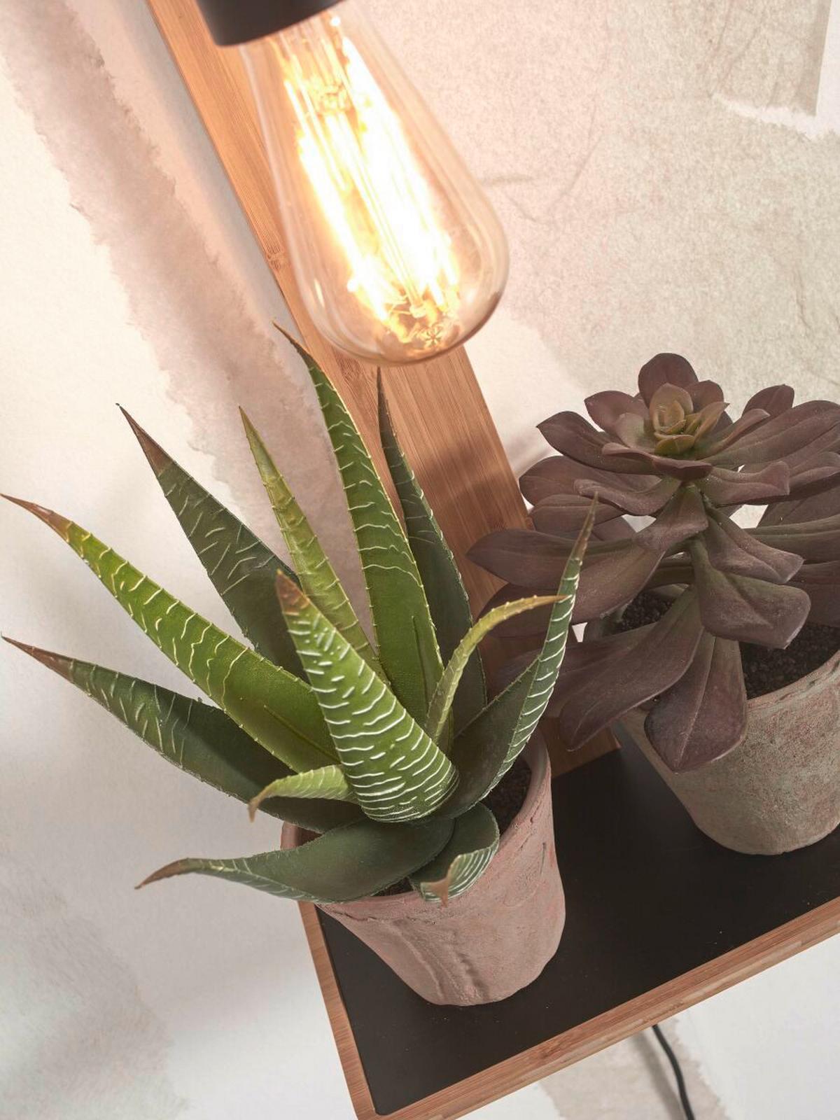 Wandleuchte Flores/W52/N - Naturfarben, Trend (30/18/52cm) - Good & Mojo