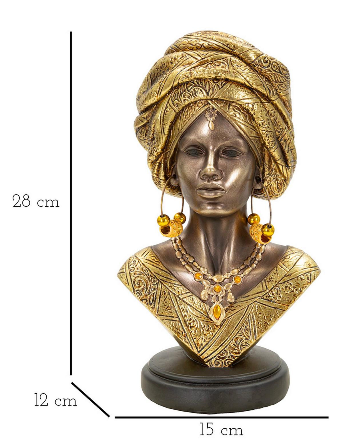 Skulptur Nairobi Statue Multicolor B: 15 cm - Multicolor, Basics, Kunststoff (15/28/12cm)