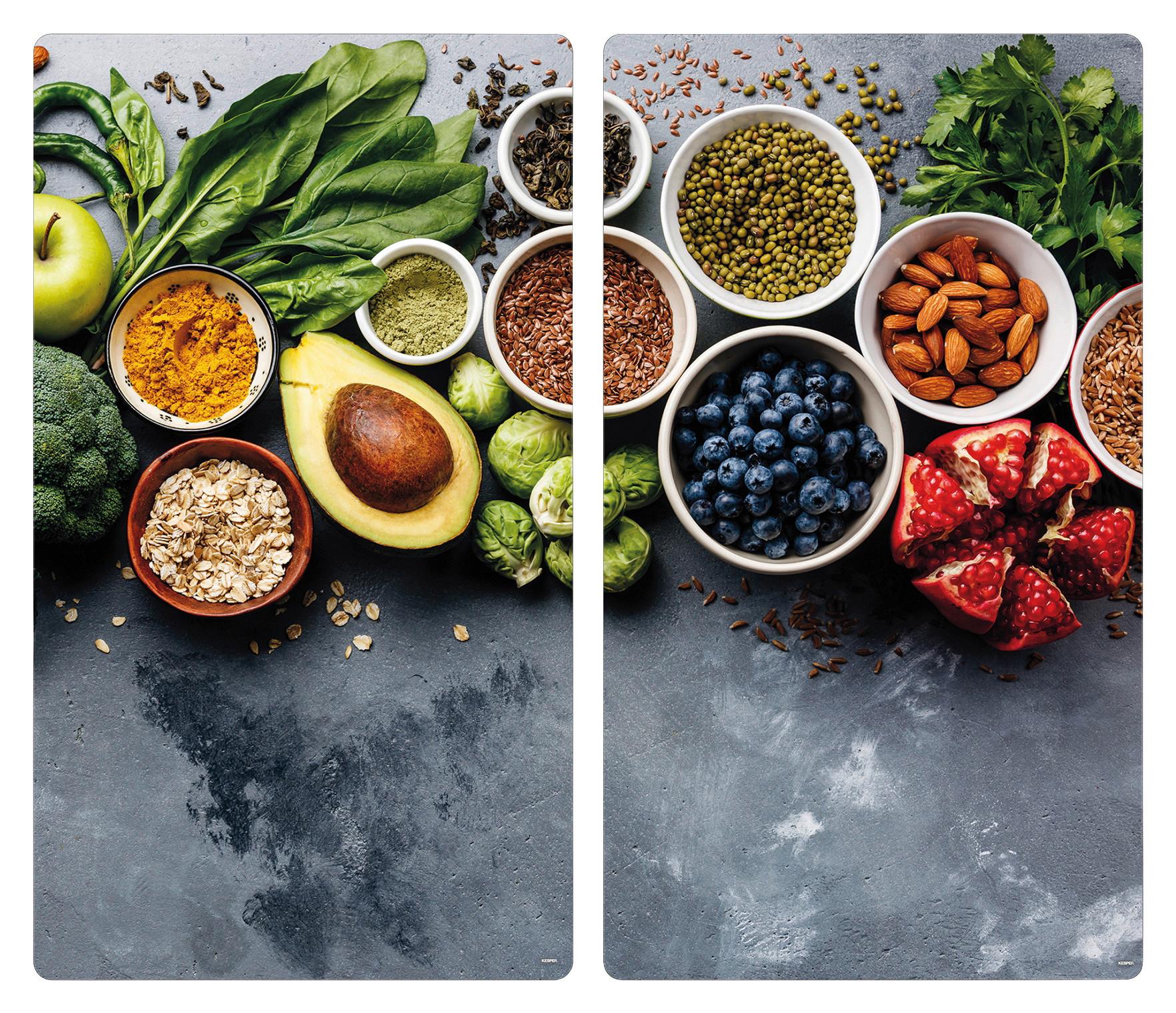 Herdabdeckplatte Multicolor B: 28,5 cm - Multicolor, Basics, Glas (50/28.5/0.4cm) - Kesper