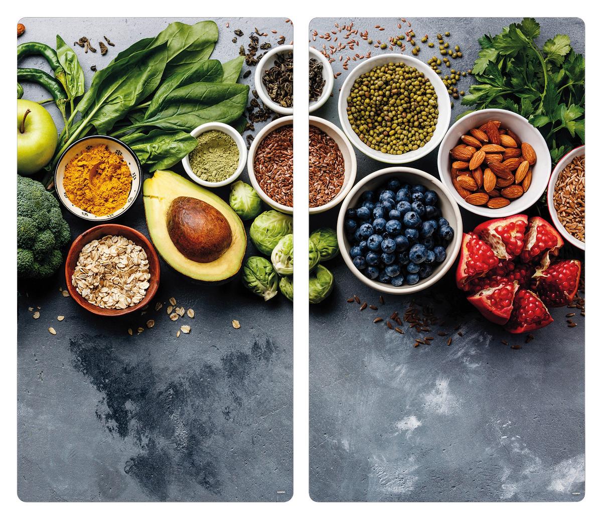 Herdabdeckplatte Multicolor B: 28,5 Cm - Multicolor, Basics, Glas (50/28.5/0.4cm) - Kesper