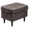 Hocker Oskar Mokka B: 63 cm - Schwarz/Mokka, Basics, Textil (63/43/42cm) - MID.YOU