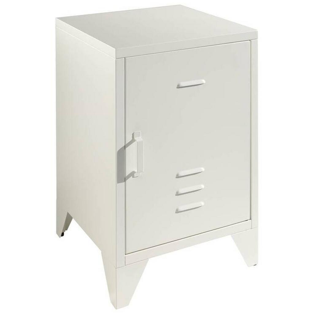 Nachtkästchen Bronxx Weiß B: 40 cm