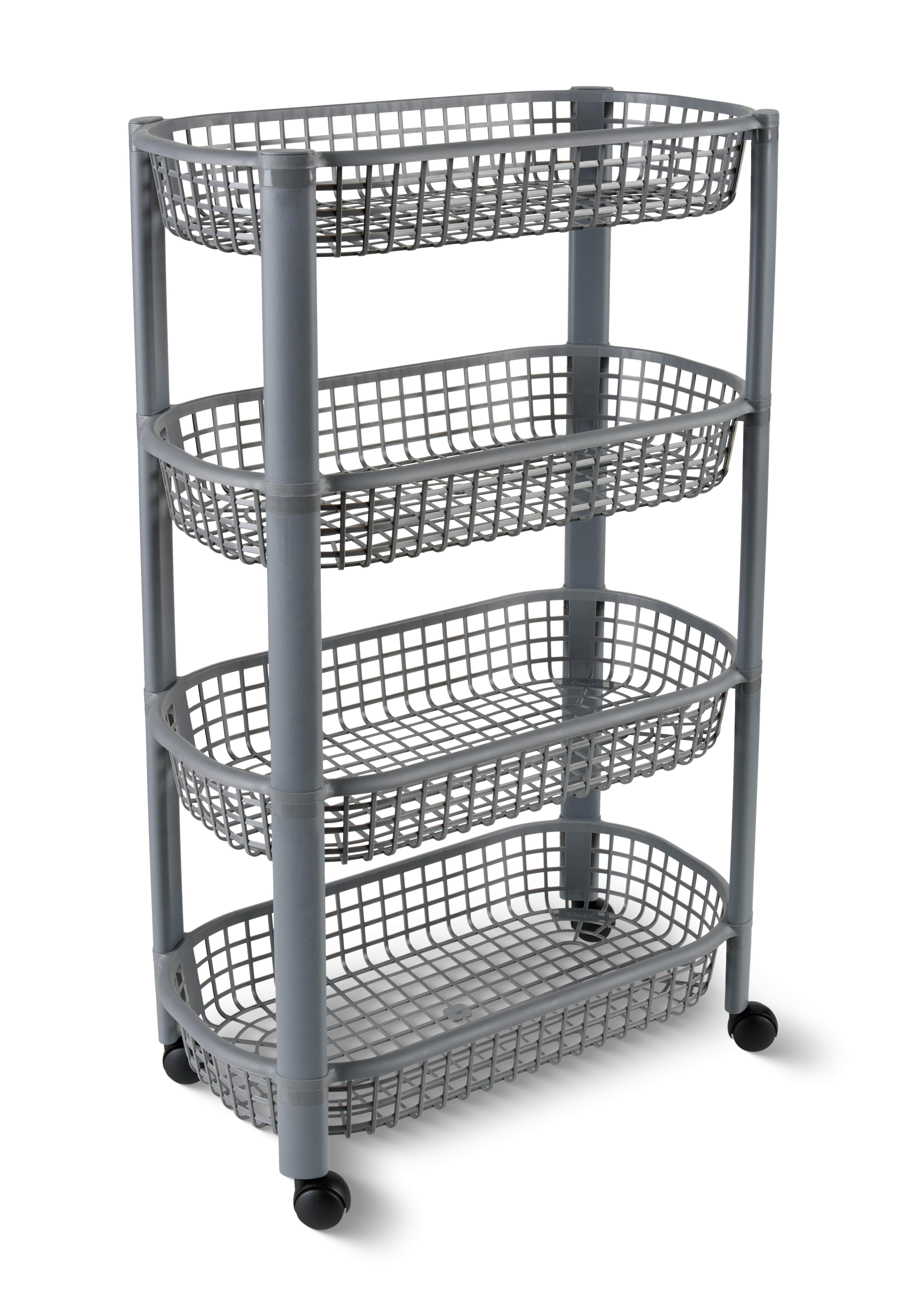 Univerzálný vozík EMILIA - tmavosivá, Konventionell, plast (46,5/26/78,8cm) - Mömax