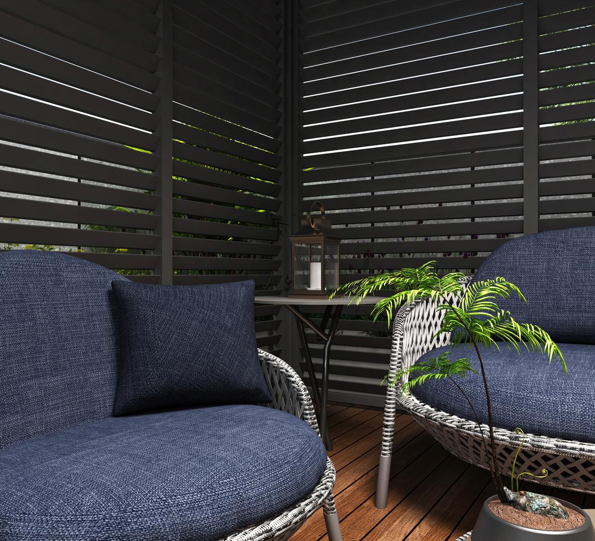 Pavillon-Seitenteil 123x235cm Wetterfest - Anthrazit, Basics, Metall (123/235/10cm) - WEIDE