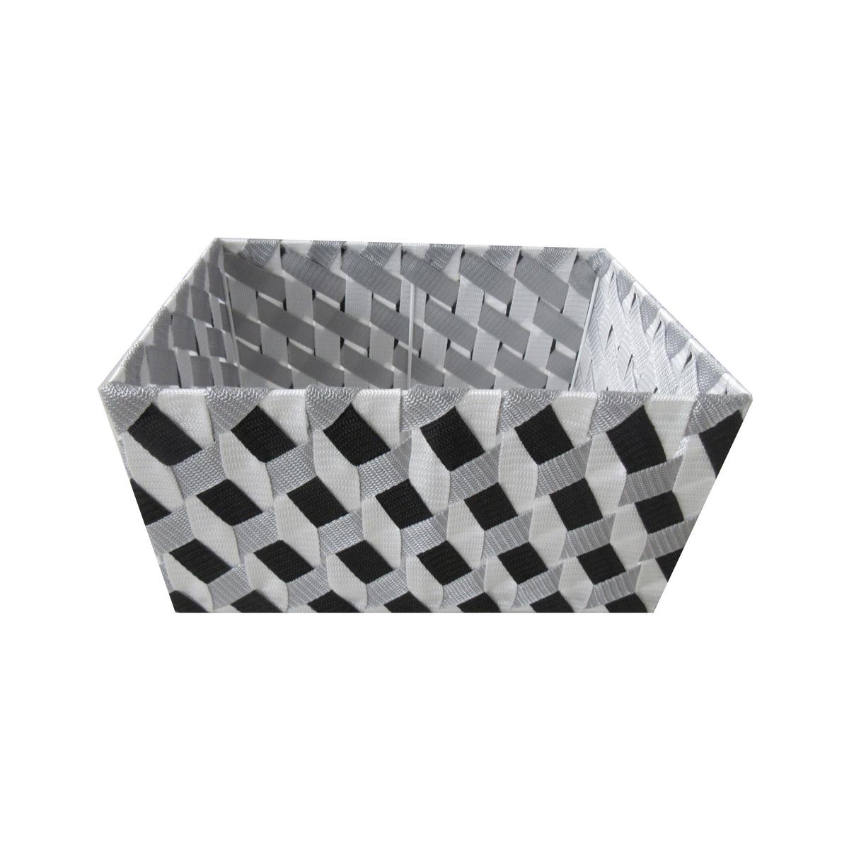 Korb Barbara - Schwarz/Weiß, Basics, Kunststoff/Metall (36/19/26cm) - Luca Bessoni