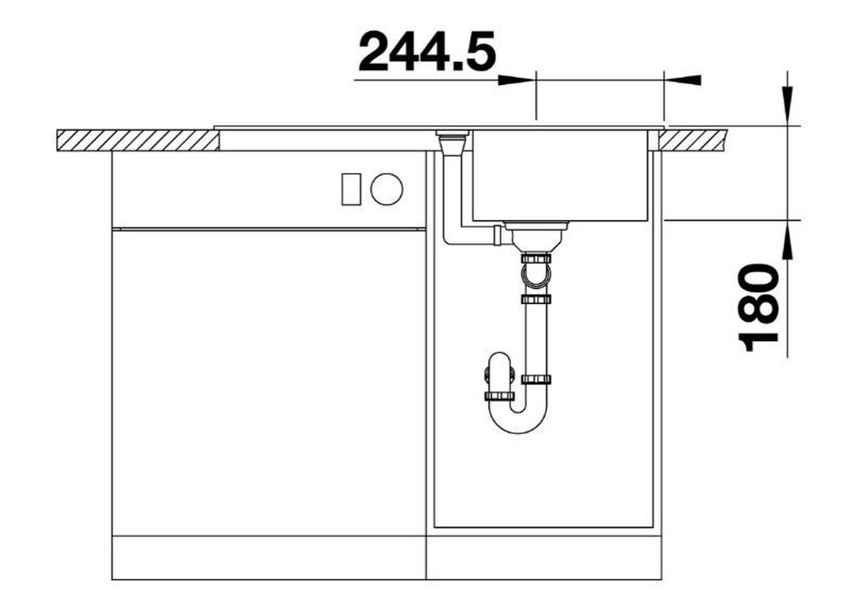 Granitový dřez BLANCO FAVUM 45 S - Moderní, kámen (86/43,5/18cm) - Blanco