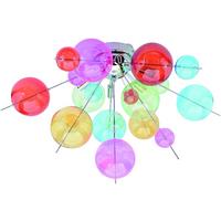 Deckenleuchte Explosion Ø 57 Cm 6-Flammig Multicolor - Chromfarben/Klar, Design, Glas/Metall (57/38cm) - Näve