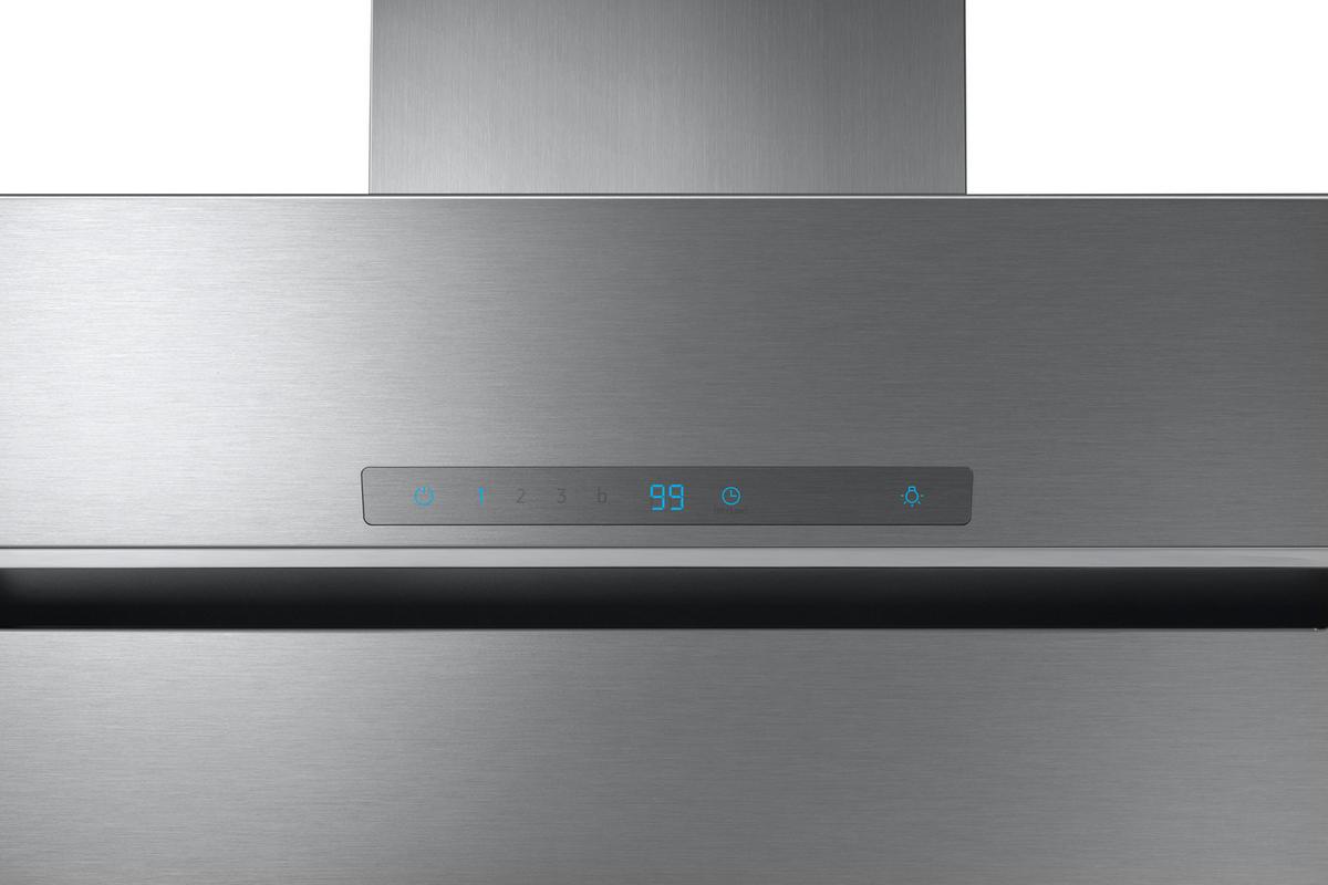 Kopffreihaube Nk36 Edelstahlfarben B: 104 Cm, Led - Edelstahlfarben, Basics, Metall (104-144/89,8/13,7cm) - Samsung