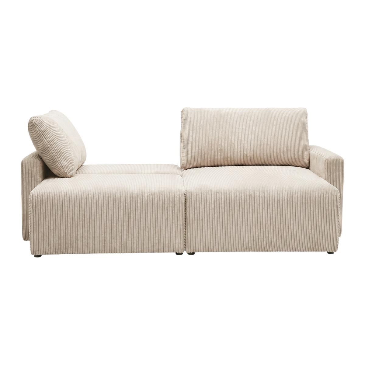 Rohová sedačka DAVE, obojstranná,krémový menčester - krémová, Modern, textil (227/146cm) - Based