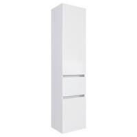 Hochschrank m. Türdämpfung Pienza 40cm Weiß Dekor - Silberfarben/Weiß, Basics, Holzwerkstoff (40/185/35cm) - Held