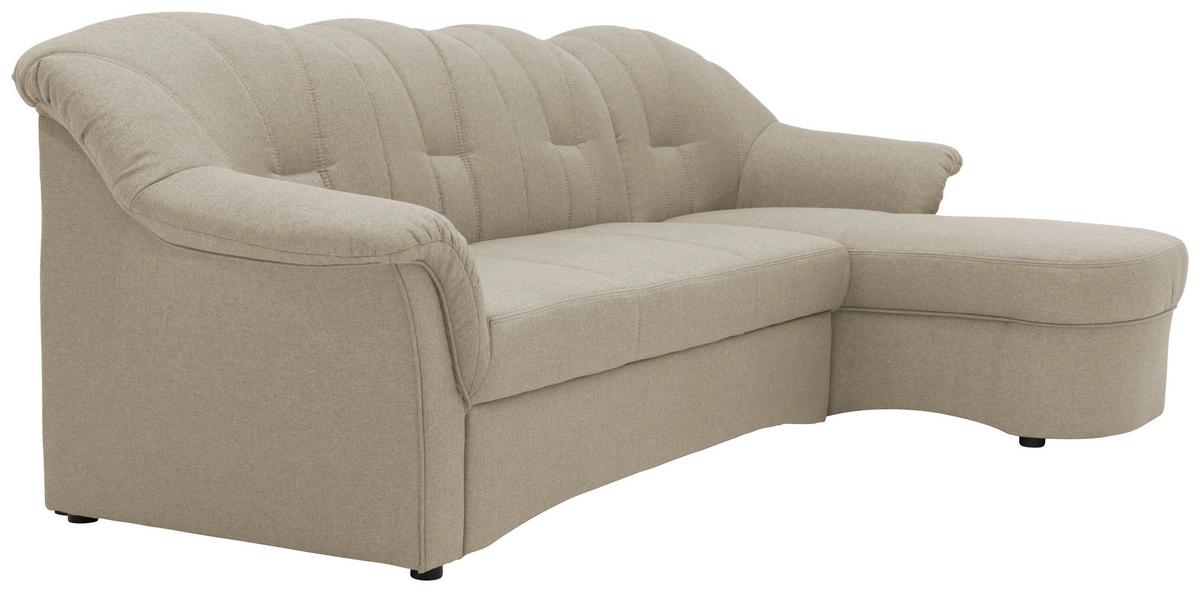 Ecksofa Mit Schlaffunktion Papenburg Schlammfarben - Schlammfarben/Schwarz, KONVENTIONELL, Textil (233/142cm) - MID.YOU