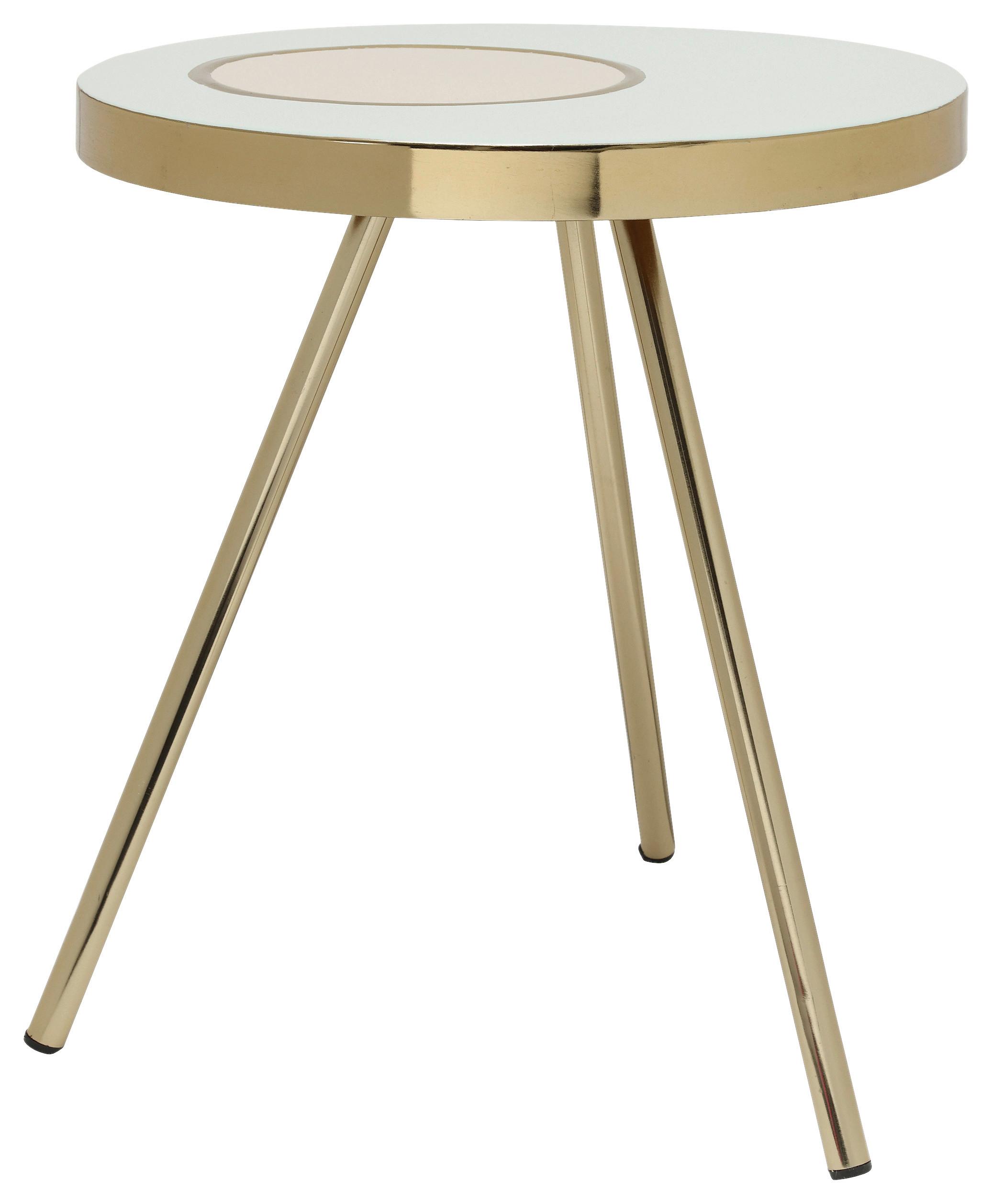 Beistelltisch Morrison 2025 Goldfarben/mintgrün B: 47 Cm - Roségold/Goldfarben, Design, Metall (41/41/47cm) - Kayoom