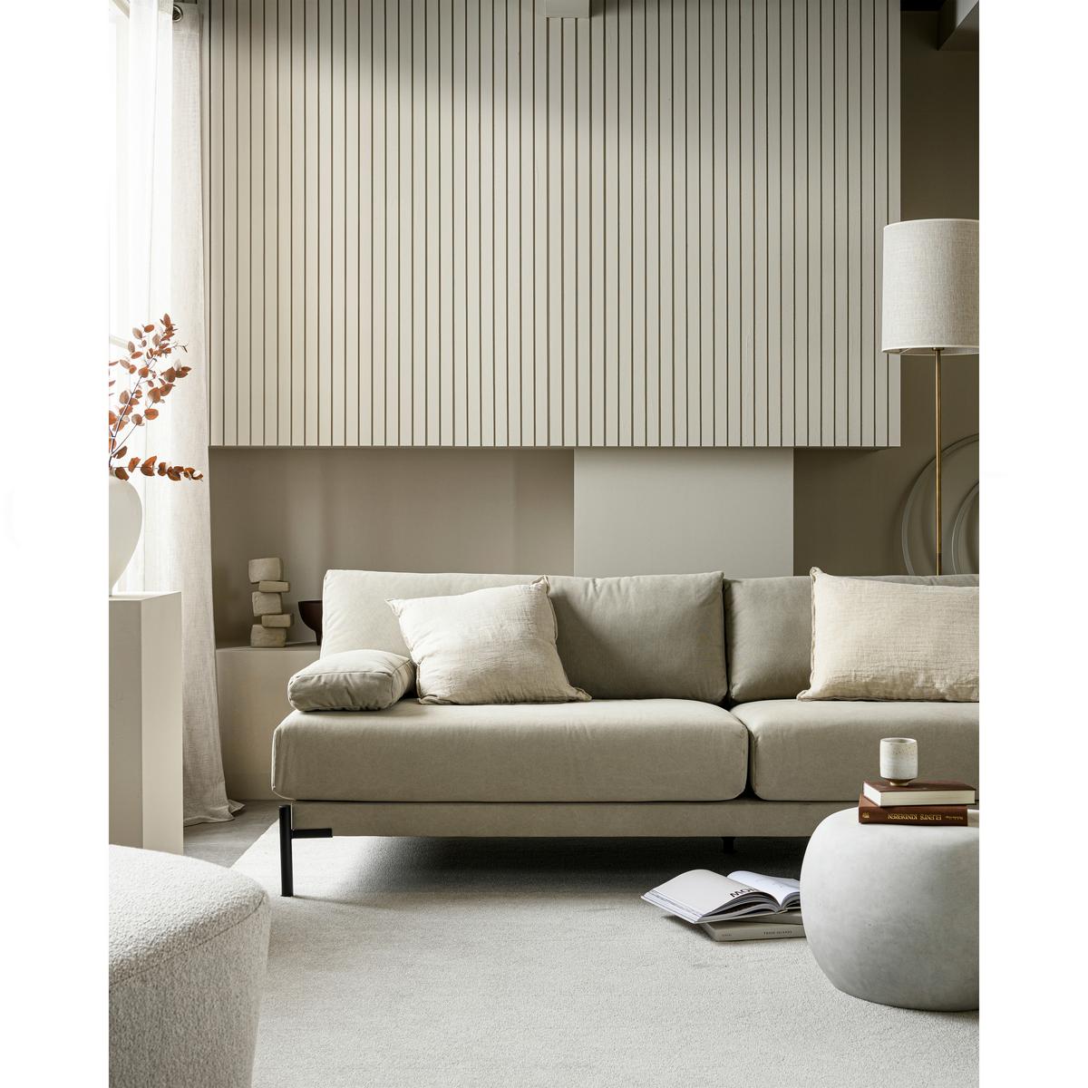 Couchtisch Pebble Weiß B: 50 Cm - Weiß, Design, Glas/Keramik (50/50/35cm) - Livetastic