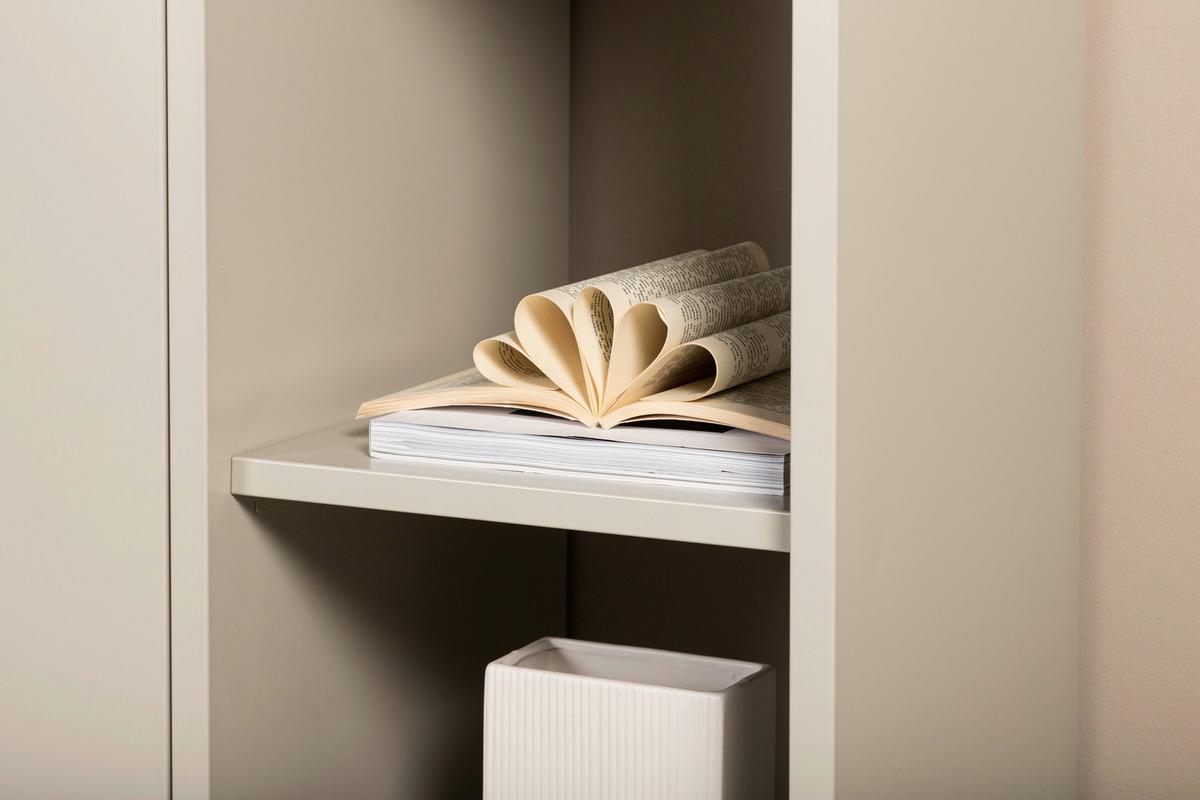 Sideboard Piring - Beige, Design, Metall (110/100/42cm) - Livetastic