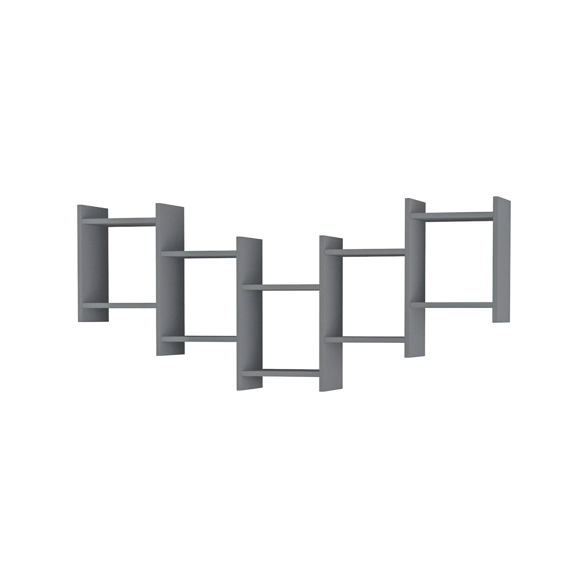 WANDREGAL Anthrazit B: 151cm - Anthrazit, Design, Holzwerkstoff (151/64/20cm) - Livetastic
