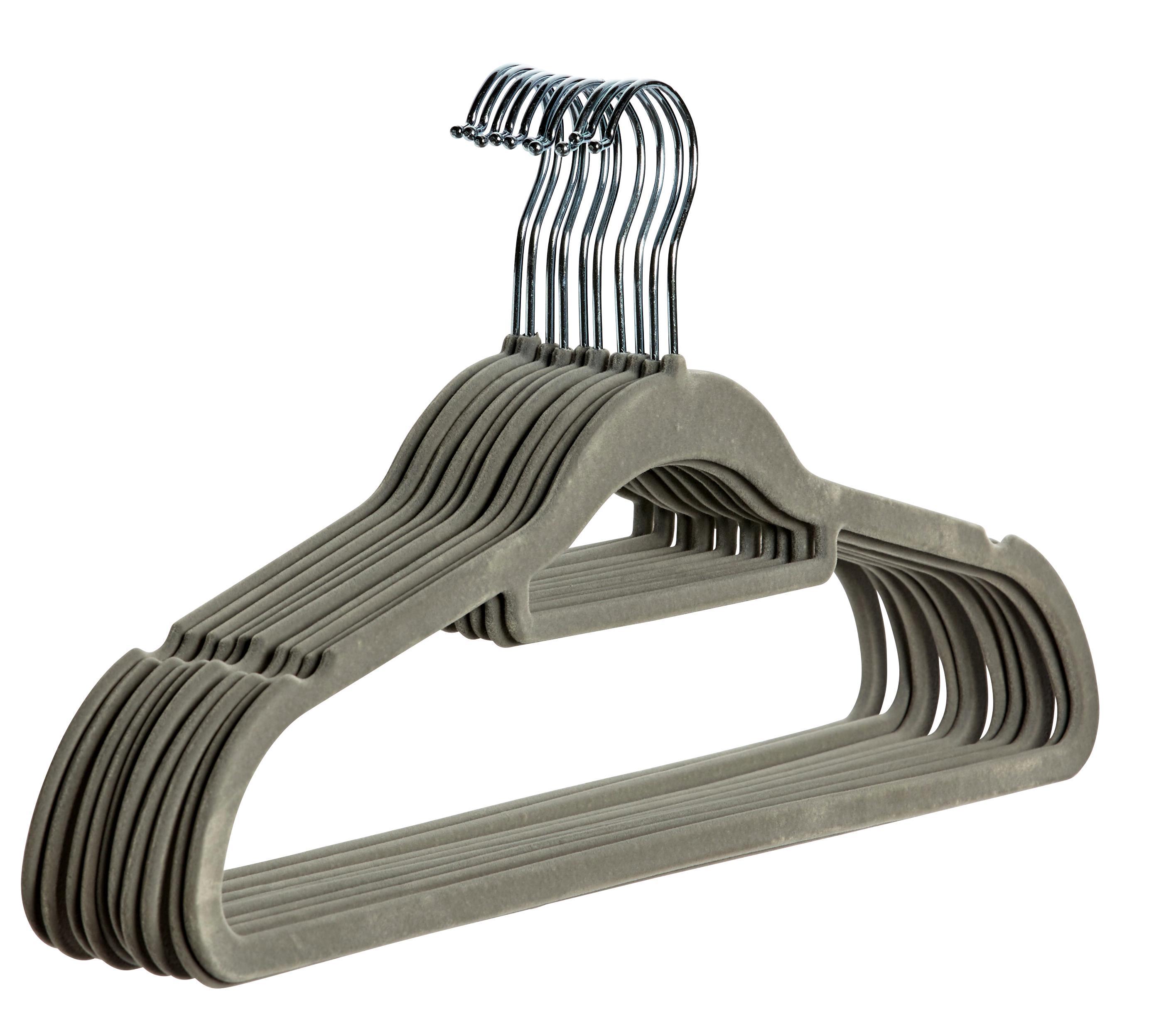 Vállfa Comfort - Sötétszürke, Műanyag/Fém (45/23,5/0,5cm) - Homezone