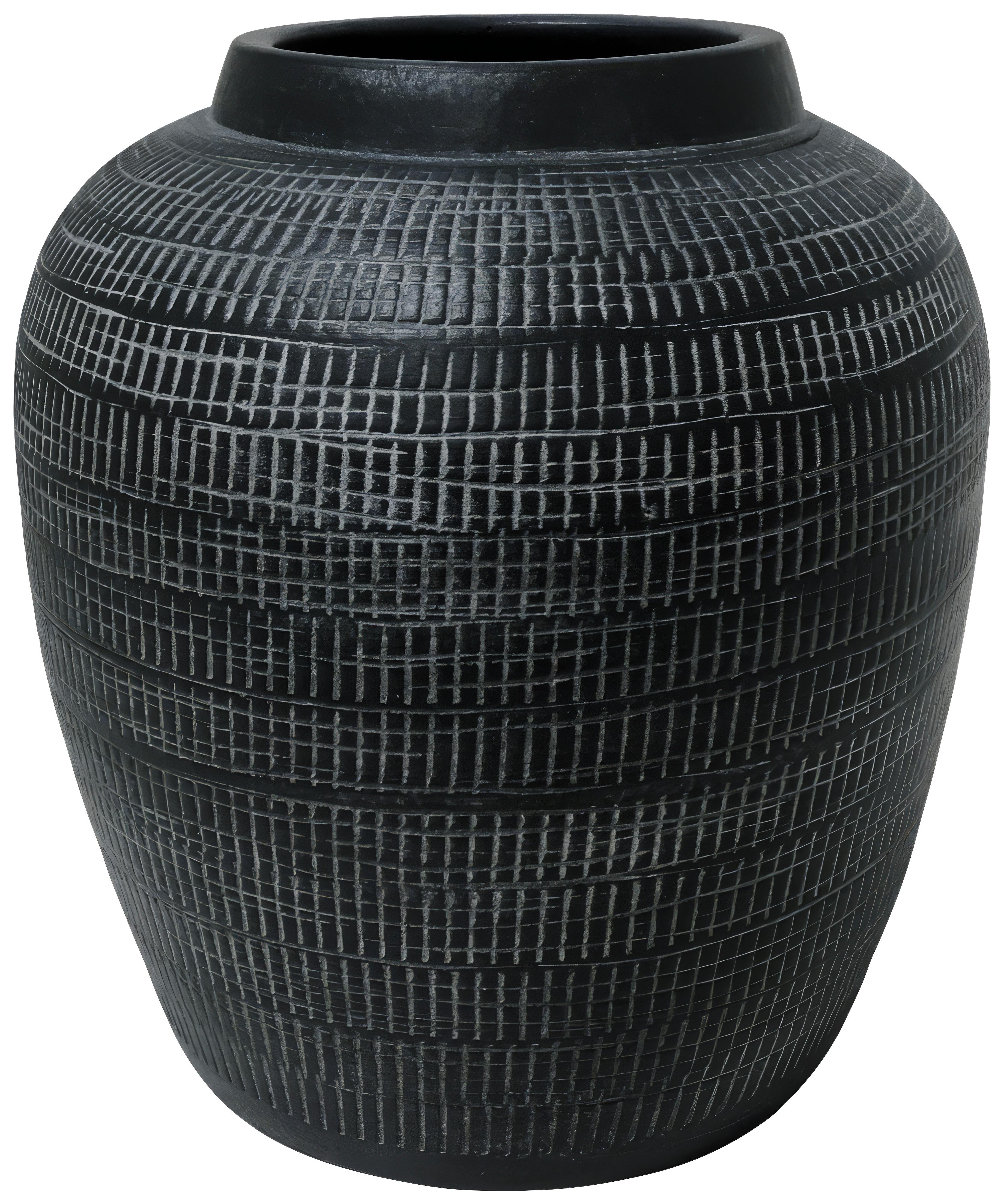 Váza Manuel, 27/30cm - tmavě šedá, Moderní, keramika (27/30cm) - Premium Living