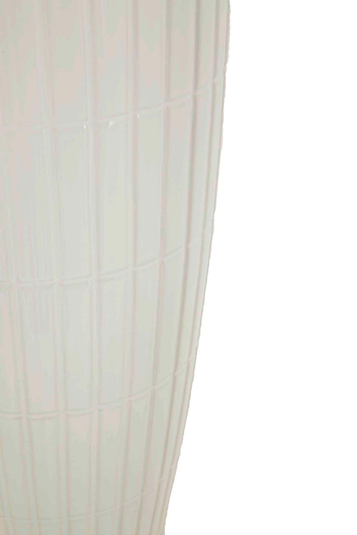 Vase Shopping Weiß/goldfarben B: 18 Cm - Goldfarben/Weiß, Basics, Keramik (18 /45/18  cm)
