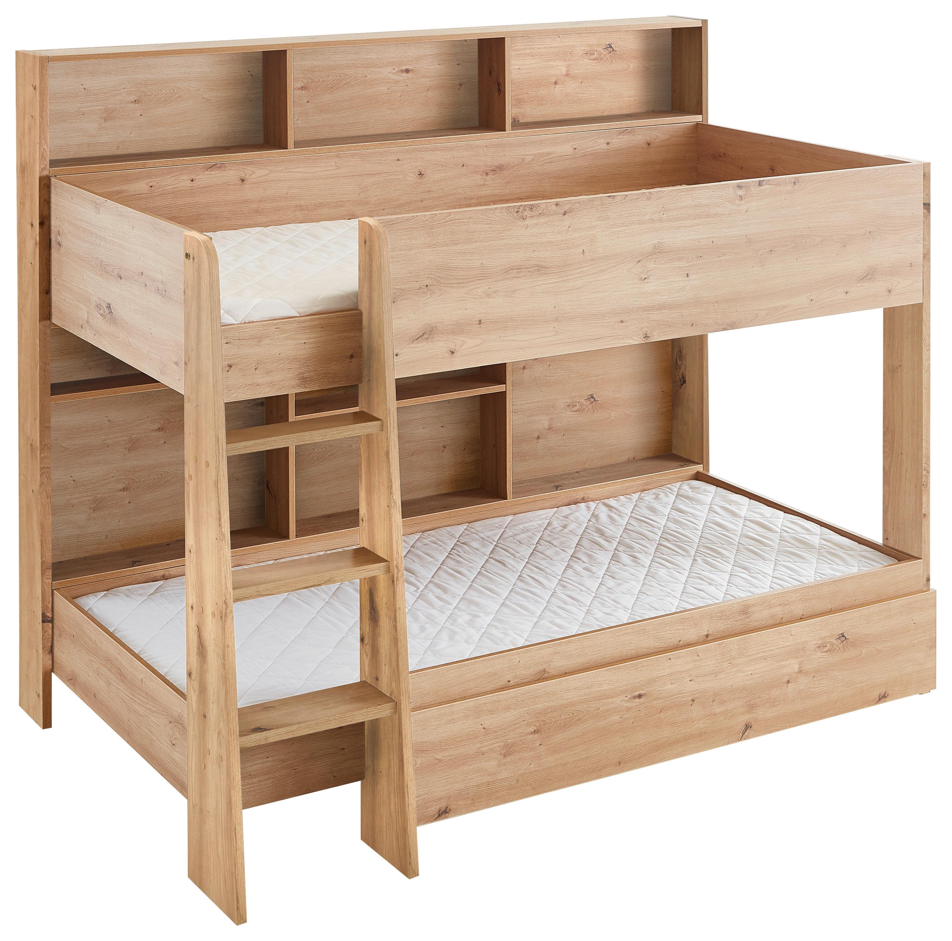 Etagenbett Sely, Eiche Artisan Dekor, Lf: 90x200 Cm