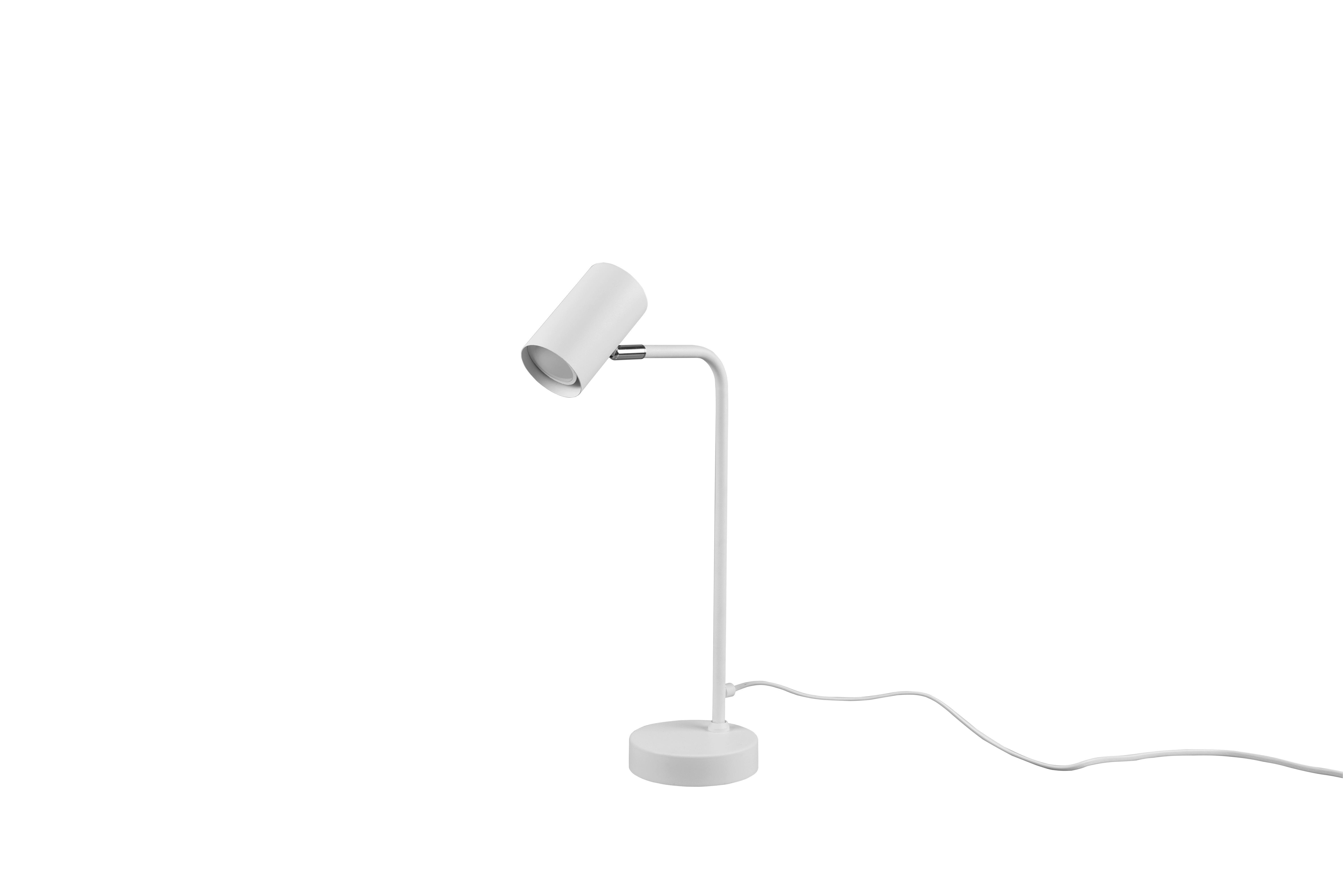 Tischlampe Marley Weiß mit Kippschalter - Weiß, Basics, Metall (45/12/25cm) - Trio Leuchten