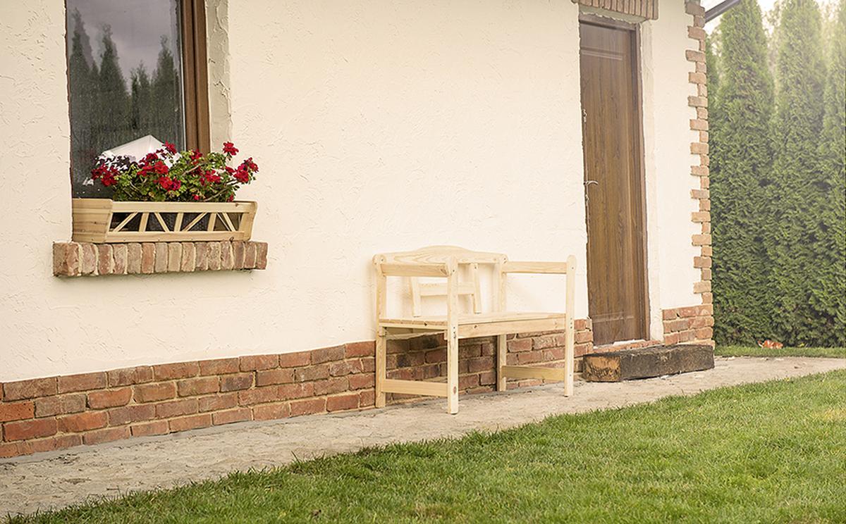 Gartenbank Fichte 2-Sitzer - Fichtefarben, Basics, Holz (118/78/45,5cm)