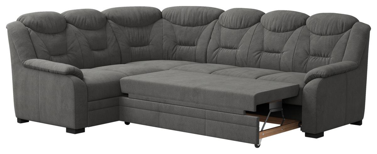 Ecksofa Marcus Anthrazit S: 211x263 cm - Anthrazit/Schwarz, Basics, Textil (211/263cm) - MID.YOU