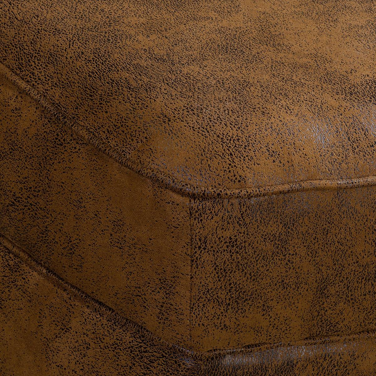 Récamiere Pako Cognac B: 185cm - Cognac/Braun, Design, Textil (185/93/75cm) - Livetastic