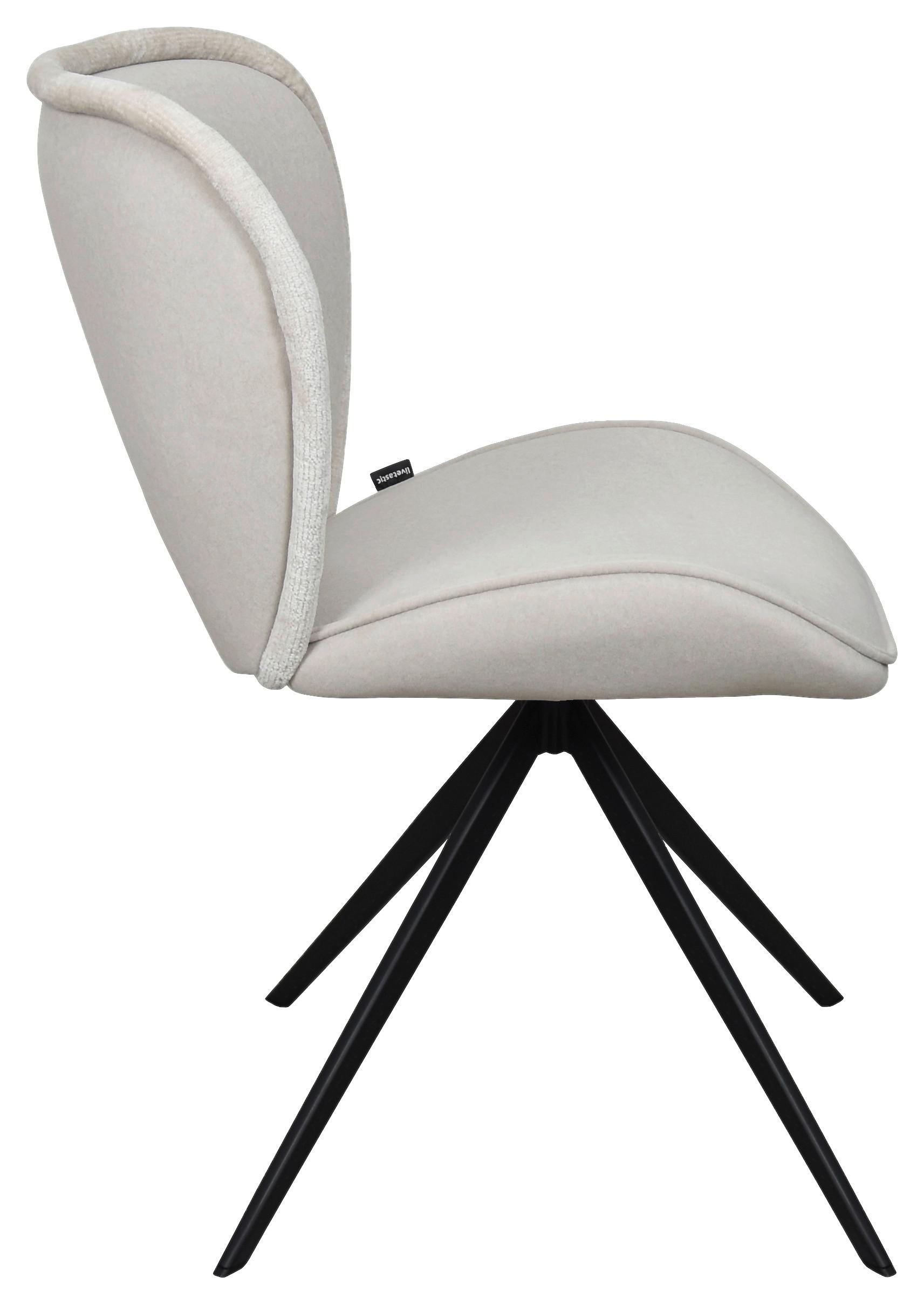 Esszimmerstuhl Dale Beige Echtholz Beine - Beige, MODERN, Holz/Textil (49,5/82,5/60cm) - Livetastic
