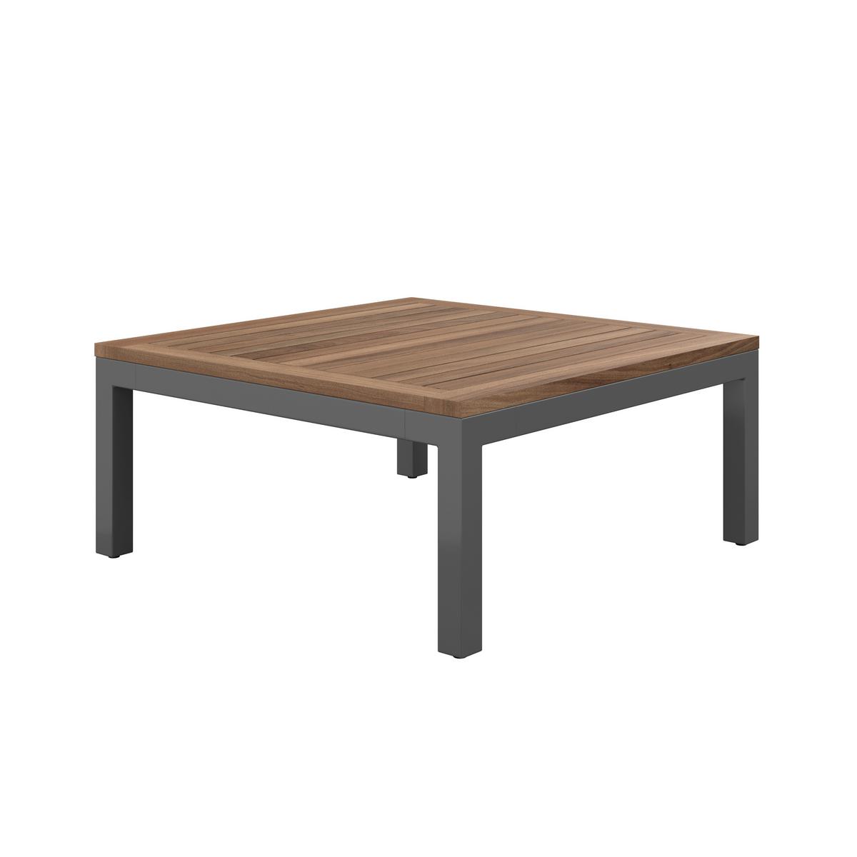 TERASOVÁ SEDACIA SÚPRAVA LIA - sivohnedá/farba akácie, Modern, kov/drevo (138/77/207cm) - Mömax