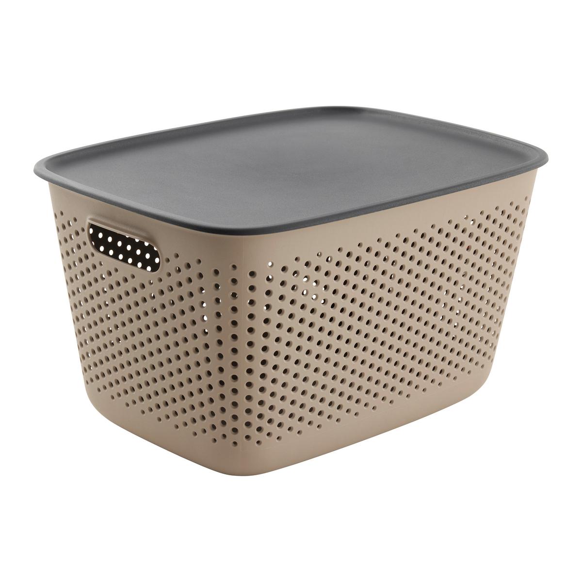 Úložný košík MAJA - CA. 17L - taupe, Modern, plast (39/29/22cm) - Mömax