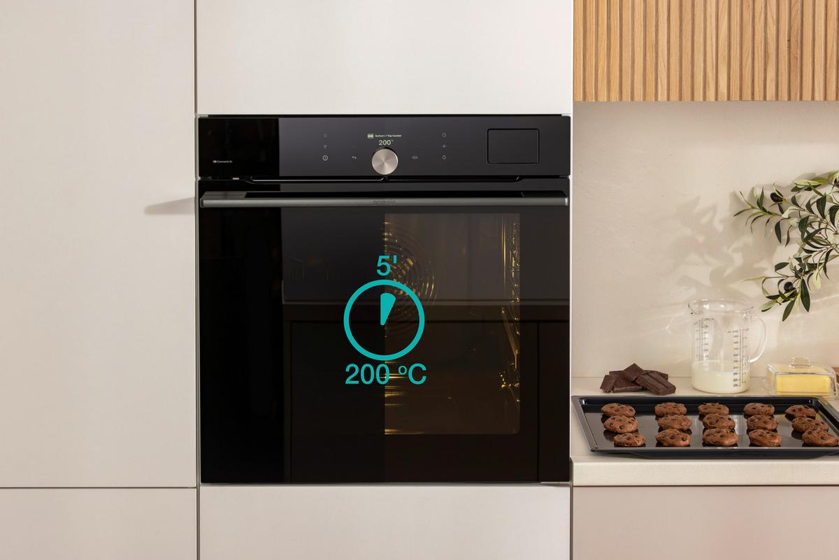 Dampfbackofen BFs6148b - Schwarz, MODERN, Glas (59,5/59,5/56,4cm) - Gorenje