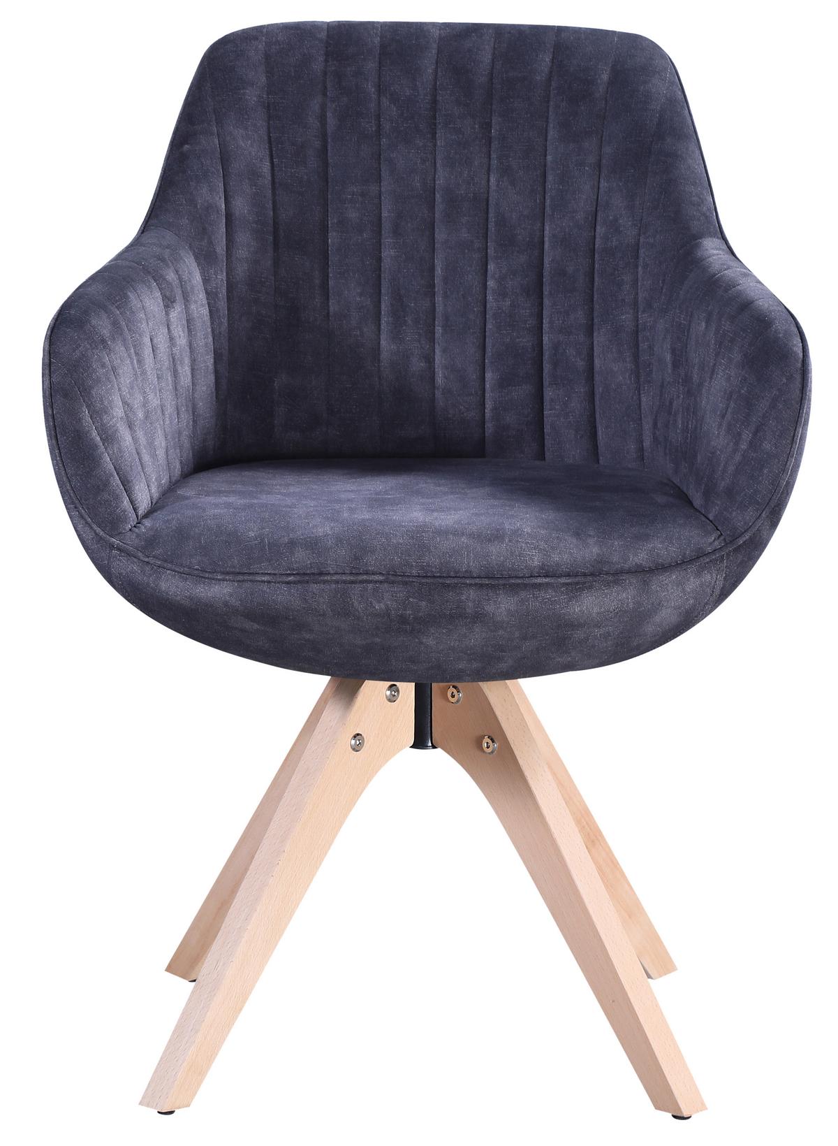 STOLIČKA S PODRÚČKAMI RELAX - hnedá/antracitová, Modern, drevo/textil (60/82/61cm) - Mömax