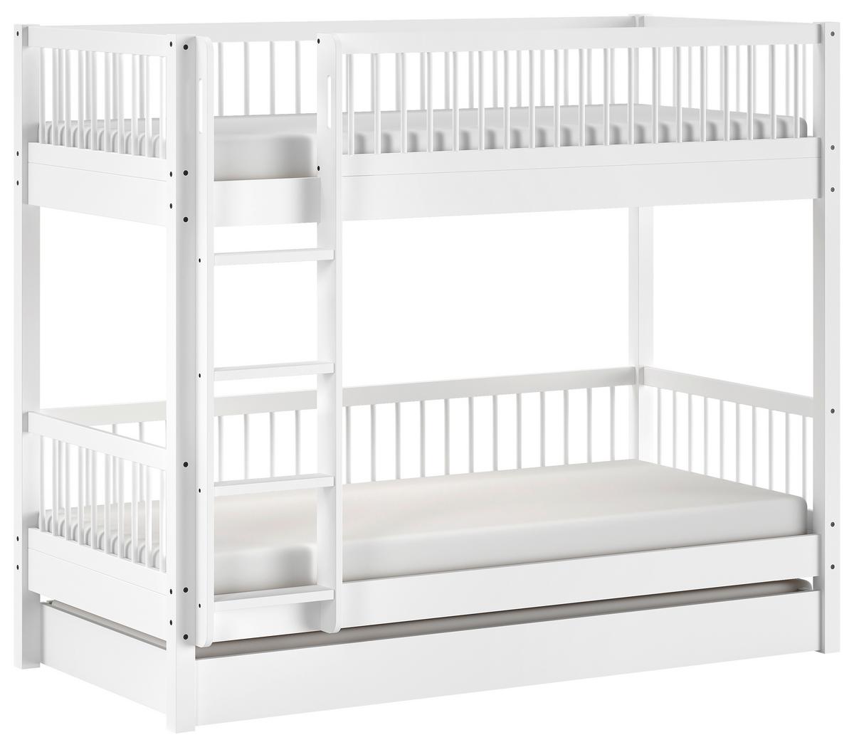 Etagenbett Forrest - Weiß/Naturfarben, MODERN, Holz (90/200cm) - MID.YOU