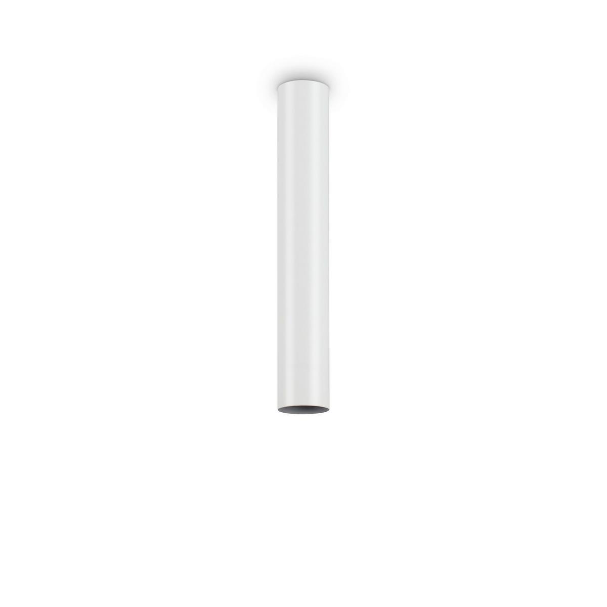 LED-Deckenleuchte Look Ø 6 cm 1-Flammig Zylindrisch - Weiß, KONVENTIONELL, Metall (6/40cm) - Ideal Lux