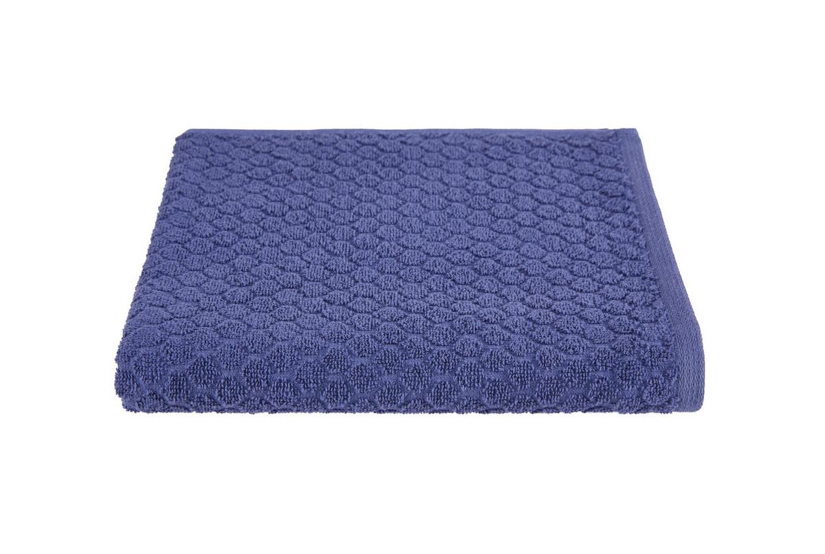 Handtuch Elena Baumwolle 450 G/M2 Dunkelblau 50x100 cm - Dunkelblau, MODERN, Textil (50/100cm) - Luca Bessoni