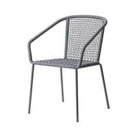Gartensessel Vito, dunkelgrau 52x82x60 cm - Dunkelgrau/Anthrazit, Natur, Kunststoff/Metall (52/82/60cm) - Gardenson