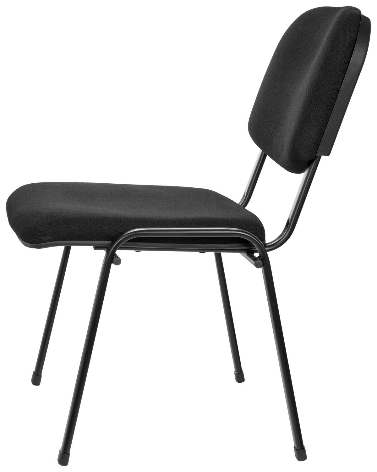 Besucherstuhl Xt 600 XL Schwarz Bis 150 Kg - Schwarz, Basics, Textil/Metall (60/87/55cm) - MID.YOU