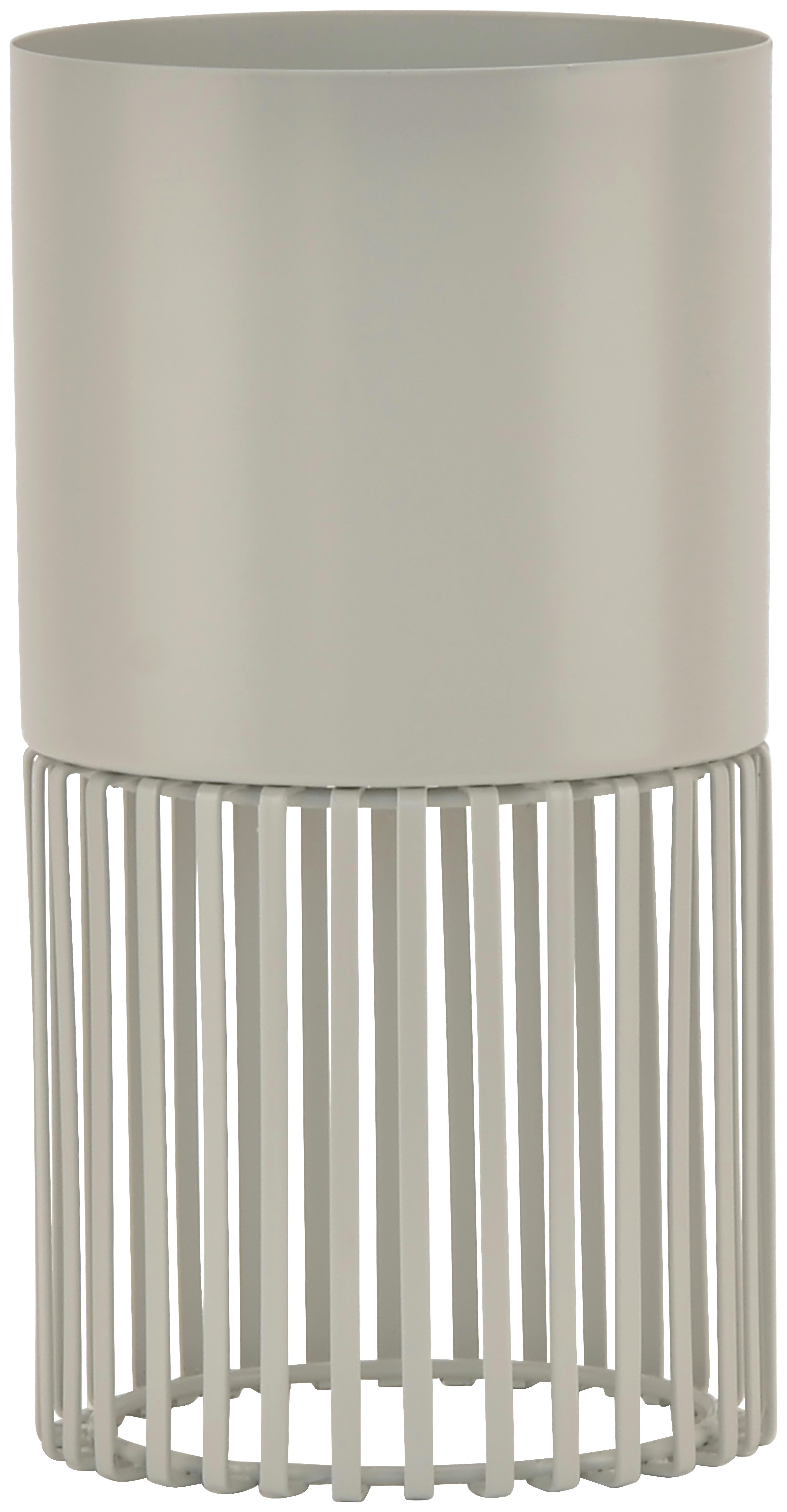 Květináč ELLA - světle šedá, kov (13/24cm) - Mömax