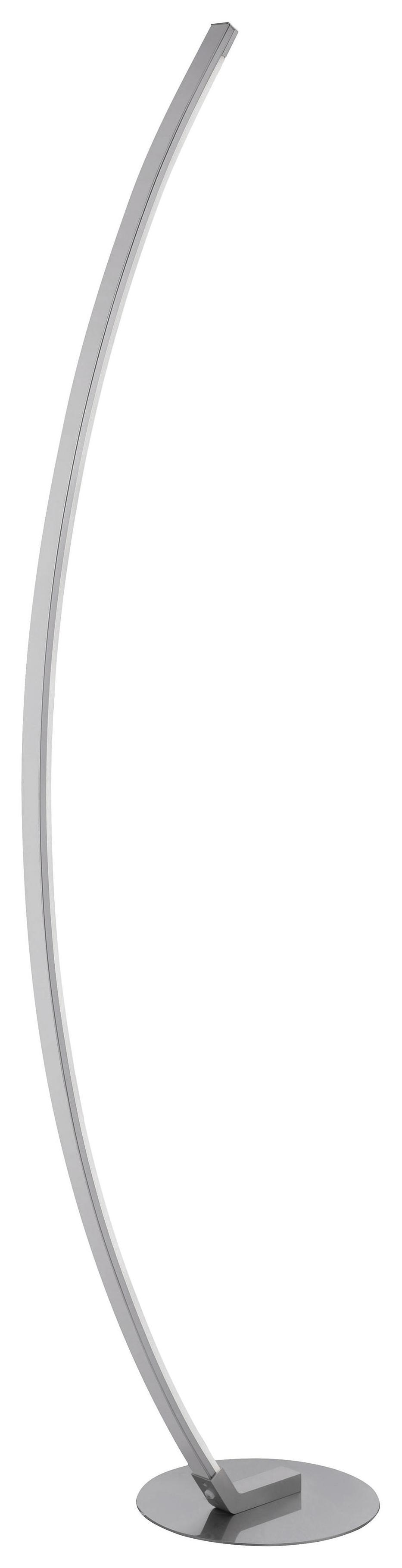 LED-Stehleuchte Bella - Silberfarben, Basics, Kunststoff/Metall (41,2/26/149cm)