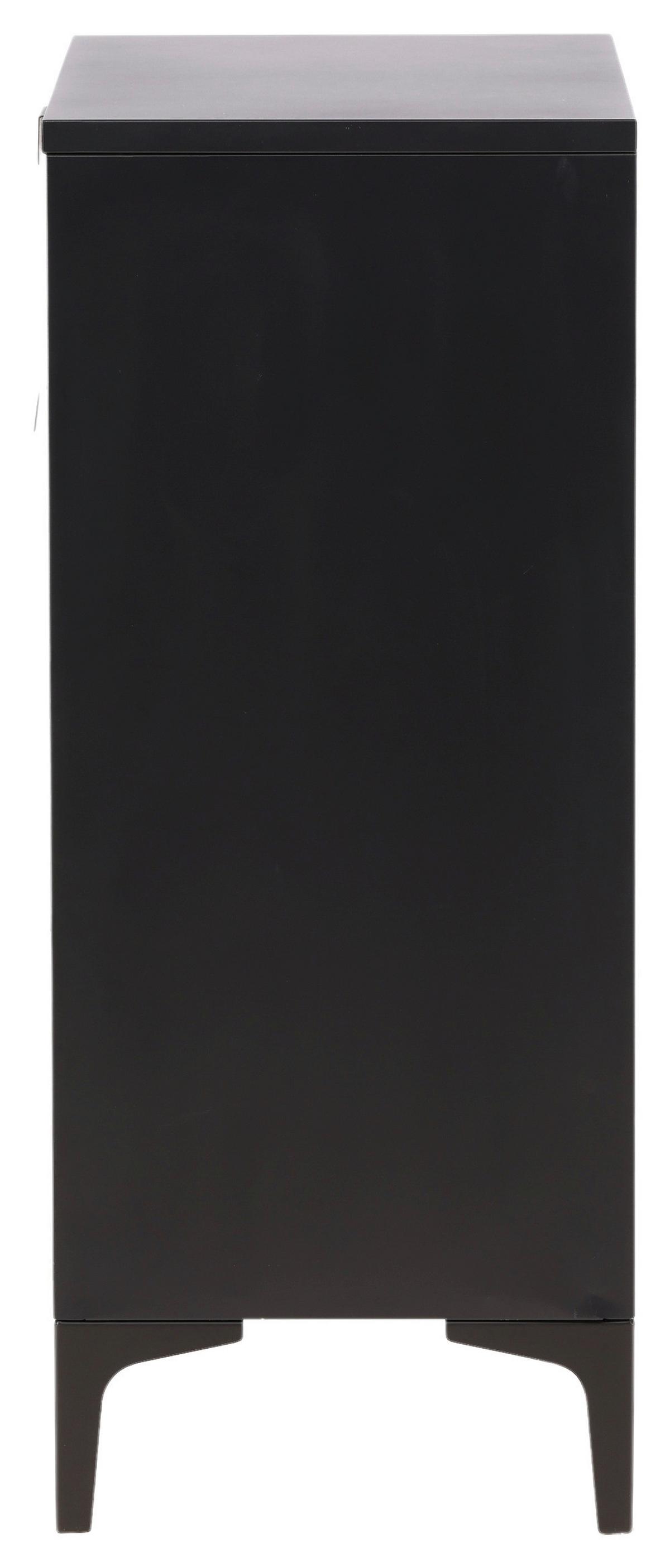 Lowboard Piring Schwarz B: 78 cm - Schwarz, Design, Metall (78/98/40cm) - Livetastic