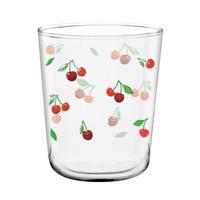 Trinkglas Cherry - Klar/Rot, Design, Glas (8/9,5cm) - Luca Bessoni