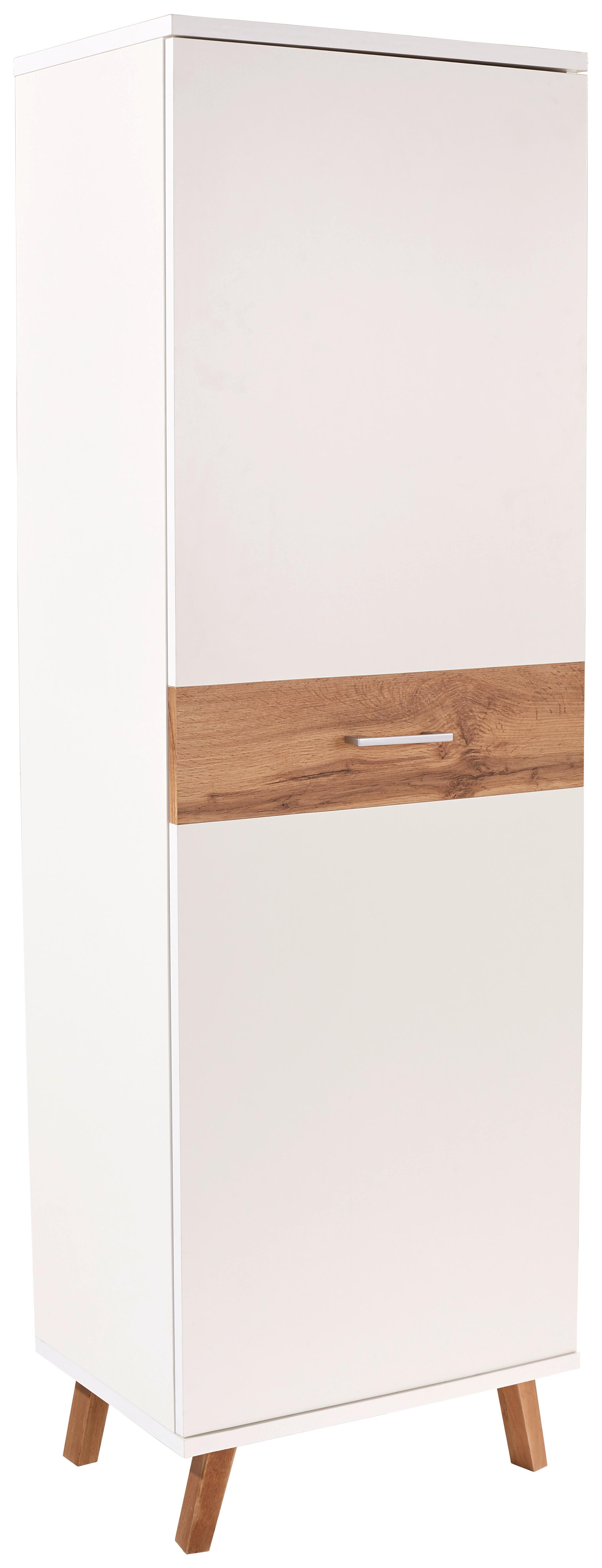 Garderobenschrank Rivoli Weiß/eiche Dekor B: 60 Cm - Eichefarben/Weiß, MODERN, Holzwerkstoff (60/180/35,5cm)